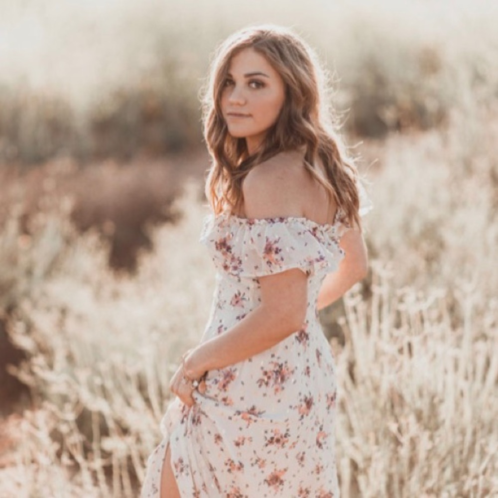 beautiful long off the shoulder dress